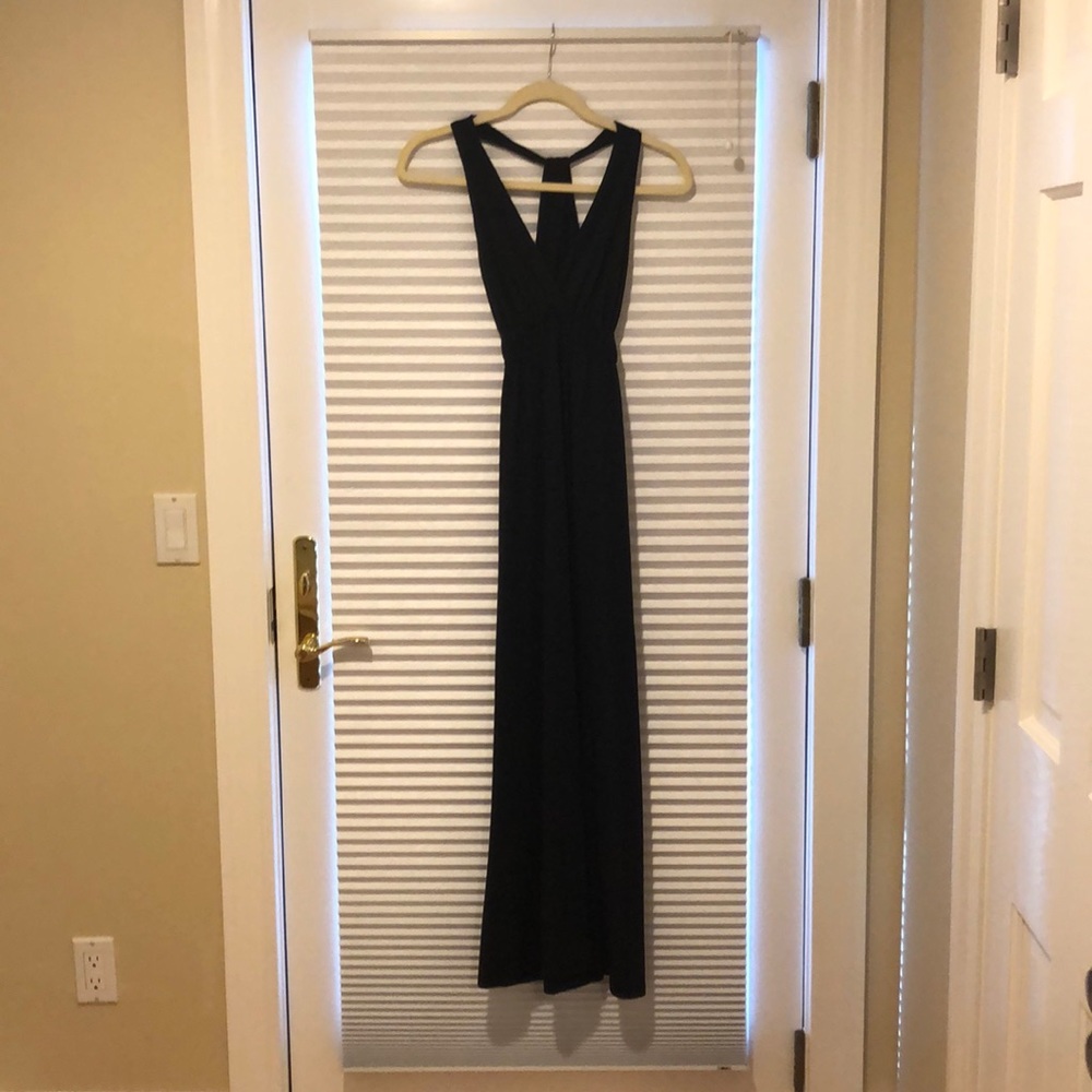 Black Cotton Maxi Dress